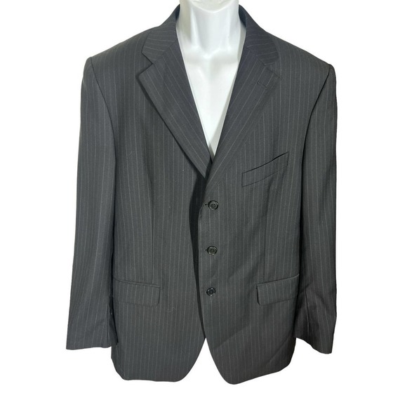 Missoni Black Striped Wool 3-Button Sports Coat Men's Size 44R - Picture 1 of 4